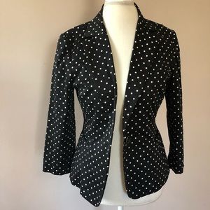 Polka dot fitted blazer